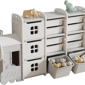 Cartoon Train Toy Storage Organizer