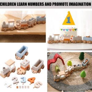 Wooden Number Train – Montessori Educational Toy for Kids 3+