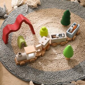 Wooden Number Train – Montessori Educational Toy for Kids 3+
