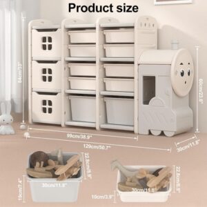 Cartoon Train Toy Storage Organizer