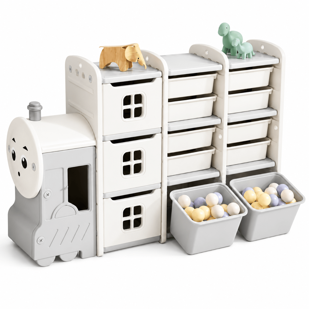 Cartoon Train Toy Storage Organizer