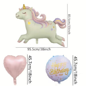 Unicorn Balloon Foil Set 5Pcs – 37 Inch Flying Unicorn Party Decoration Balloons