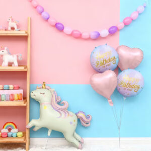 Unicorn Balloon Foil Set 5Pcs – 37 Inch Flying Unicorn Party Decoration Balloons