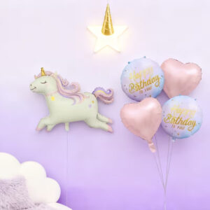 Unicorn Balloon Foil Set 5Pcs – 37 Inch Flying Unicorn Party Decoration Balloons