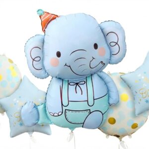 Baby Elephant Birthday Balloon Set