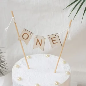 Wooden ONE Cake Topper for First Birthday