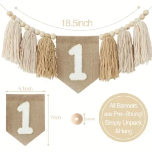 First Birthday Wall Banner Decoration