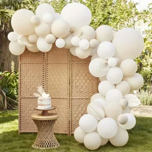 Party Theme Balloon Set - Cream & Beige Balloon Garland Kit - Theme 1