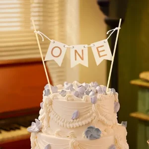 Wooden ONE Cake Topper for First Birthday