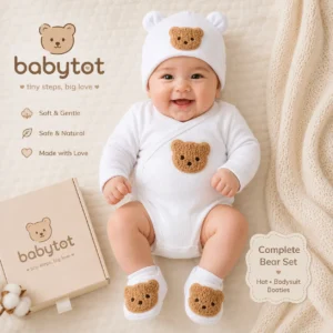 Bear Hat & Booties Set