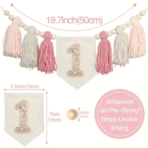 First Birthday Wall Banner Decoration