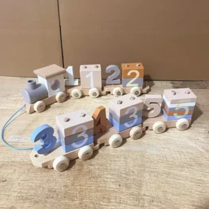 Wooden Number Train Set – Montessori Toy for Toddlers